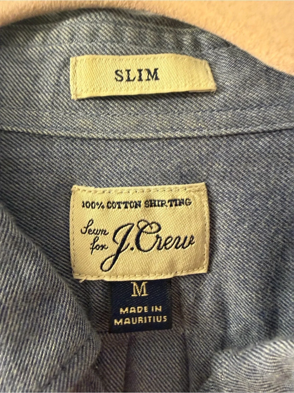 J. Crew Men's Cotton Chambray Button-Down Shirt in Light Blue